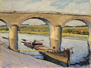 unknow artist The Bridge at Remich Sweden oil painting artist